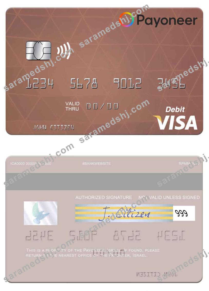 USA Payoneer visa debit card
